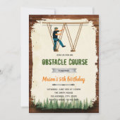 Zipline touw cursus partij uitnodiging (Voorkant)