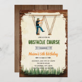 Zipline touw cursus partij uitnodiging (Voorkant / Achterkant)