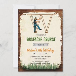 Zipline touw cursus partij uitnodiging