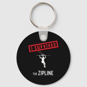 Ziplinen Ik heb de Zipline Klimmen Camping overlee Sleutelhanger
