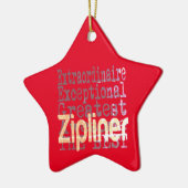 Zipliner Extraordinaire Keramisch Ornament (Links)