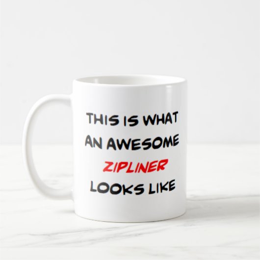 zipliner, geweldige koffiemok (Links)