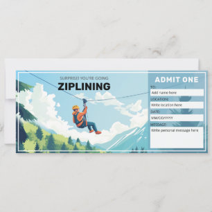 Ziplining cadeaubon, Zipline ticket Kaart