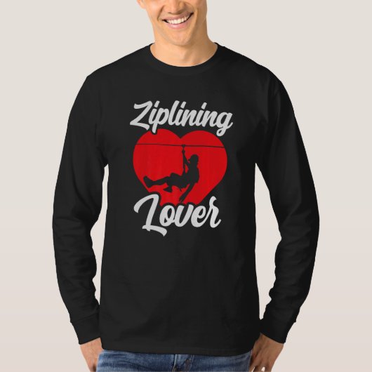 Ziplining Hobby Sports Zipline Gezegden T-shirt (Voorkant)