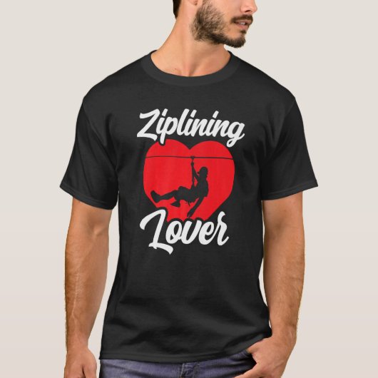 Ziplining Hobby Sports Zipline Gezegden T-shirt (Voorkant)