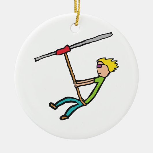 Ziplining Keramisch Ornament (Voorkant)