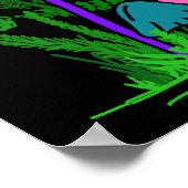 Ziplining kleurrijke paddenstoelen poster (Hoek)