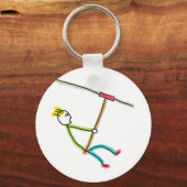 Ziplining Stickman Sleutelhanger (Voorkant)