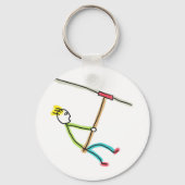 Ziplining Stickman Sleutelhanger (Achterkant)