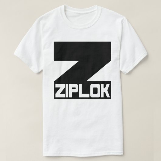 Ziplok - T-shirt met zwart logo (Design voorkant)