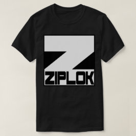 Ziplok - White Logo - Black T-Shirt