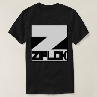Ziplok - White Logo - Black T-Shirt