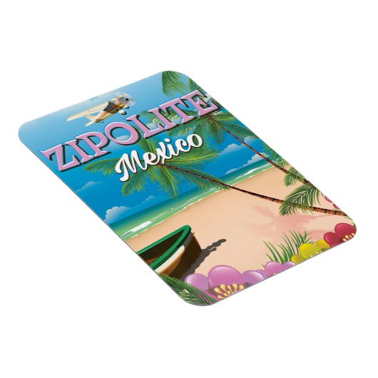 Zipolite Mexico strandposter Magneet (Rechterzijde)