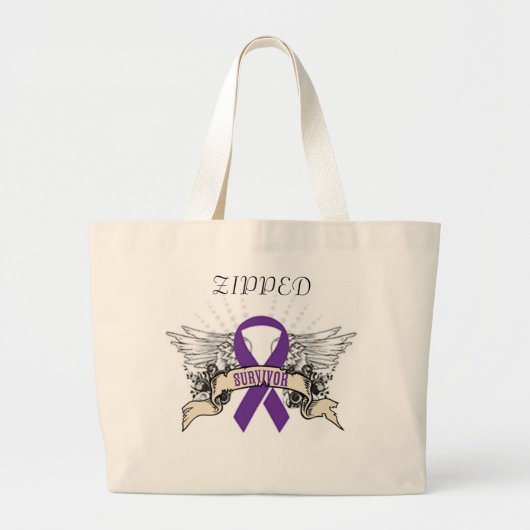 Zipped Grote Tote Bag (Voorkant)