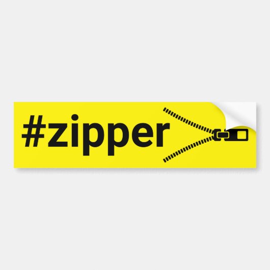 #Zipper Bumpersticker (Voorkant)
