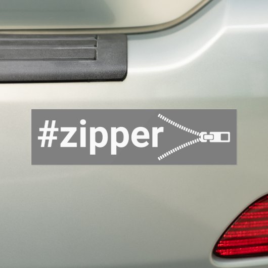#Zipper Bumpersticker (Op auto)