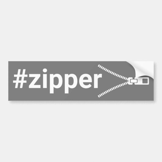 #Zipper Bumpersticker (Voorkant)