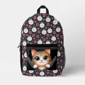 Zipper Cat Bedrukte Rugzak (Voorkant)