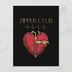 ZIPPER CLUB, harttransplantatie, open hartchirurgi Briefkaart
