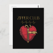 ZIPPER CLUB, harttransplantatie, open hartchirurgi Briefkaart (Voorkant / Achterkant)