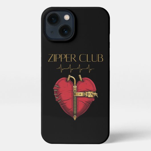 ZIPPER CLUB, harttransplantatie, open hartchirurgi iPhone Hoesje (Achterkant)