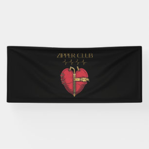 ZIPPER CLUB, harttransplantatie, open hartchirurgi Spandoek