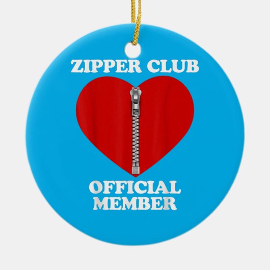 Zipper Club Heart Surgery Recovery Open Heart Keramisch Ornament (Voorkant)