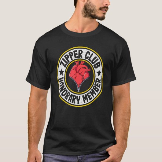 Zipper Club Honorary Member Bypass Open Heart Surg T-shirt (Voorkant)