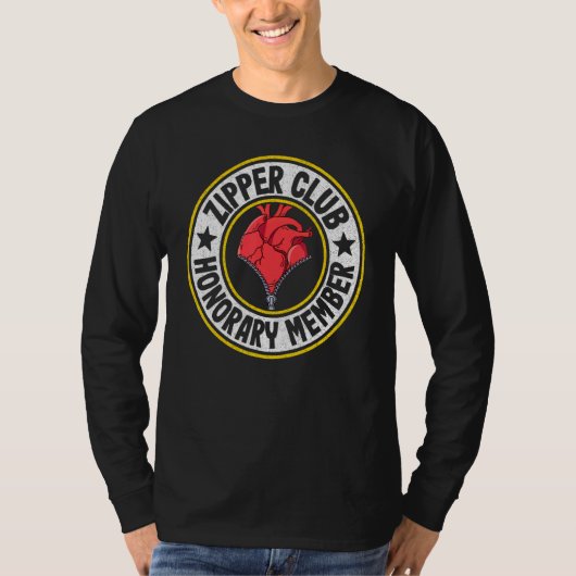 Zipper Club Honorary Member Bypass Open Heart Surg T-shirt (Voorkant)
