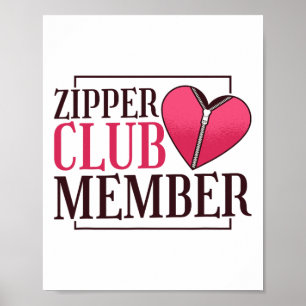 Zipper Club-lid CHD Awareness Heart Disease Head Poster