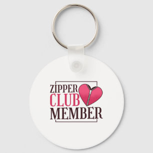 Zipper Club-lid CHD Awareness Heart Disease Head Sleutelhanger
