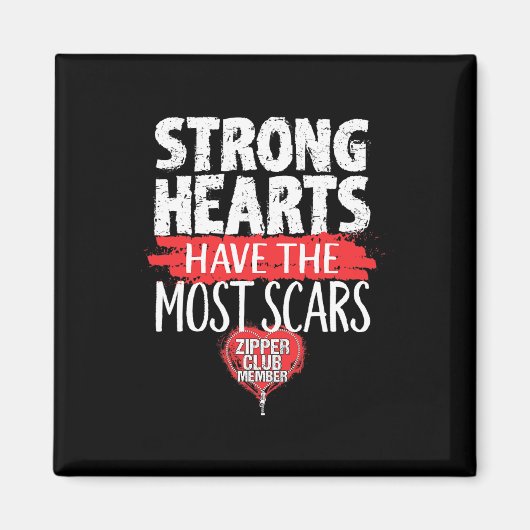 Zipper Club Lid Open Heart Surgery Survivor Magneet (Voorkant)