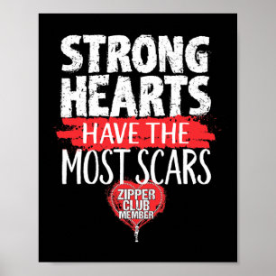 Zipper Club Lid Open Heart Surgery Survivor Poster