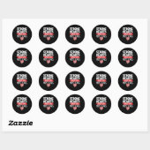 Zipper Club Lid Open Hij Survivor Ronde Sticker (Vel)
