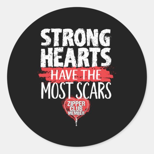 Zipper Club Lid Open Hij Survivor Ronde Sticker (Voorkant)