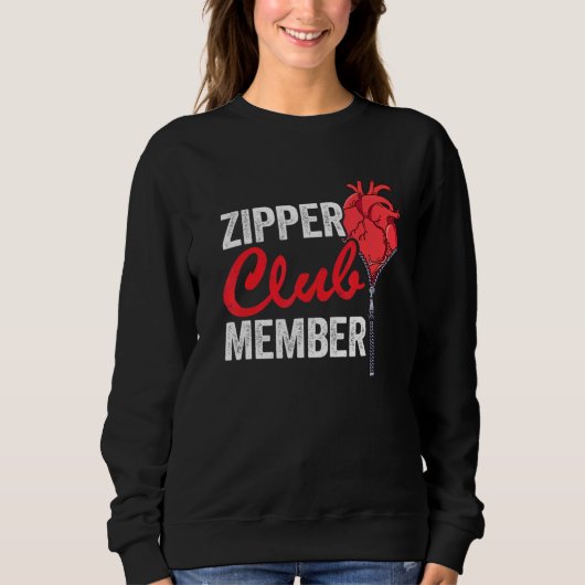 Zipper Club Member Bypass Open Heart Surgery Recov Trui (Voorkant)