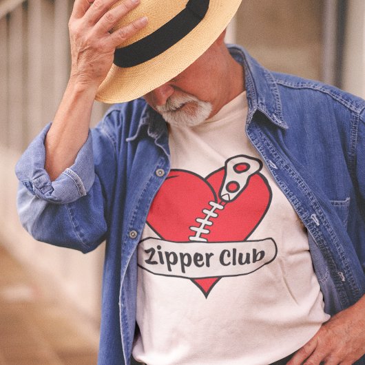 Zipper Club Open Hart Chirurgie Overlevende Grappi T-shirt