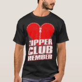 Zipper Club Open Heart Surgery Gifts Recovery Men  T-shirt (Voorkant)