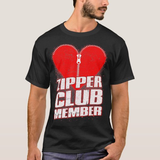 Zipper Club Open Heart Surgery Gifts Recovery Men  T-shirt (Voorkant)