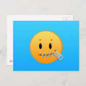 Zipper Emoji Briefkaart (Voorkant / Achterkant)