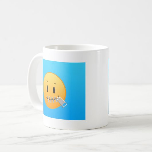 Zipper Emoji Koffiemok (Voorkant links)