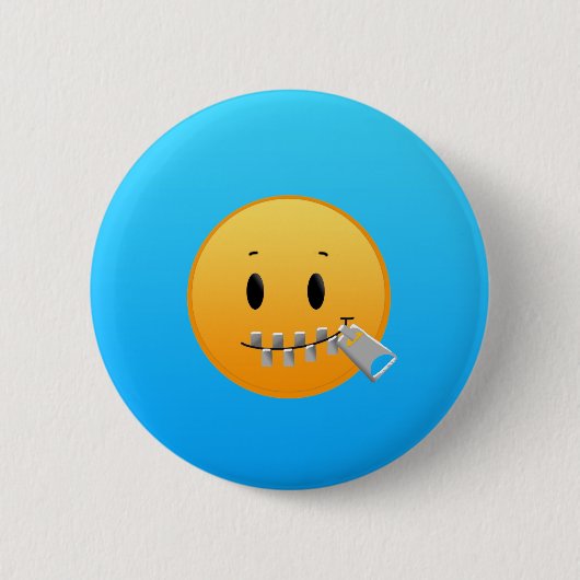 Zipper Emoji Ronde Button 5,7 Cm (Voorkant)