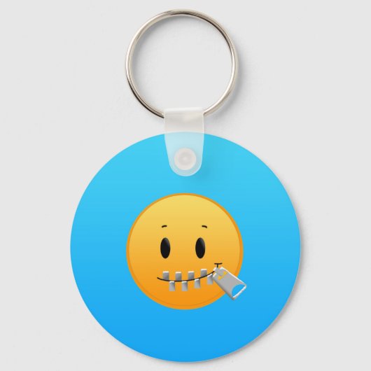 Zipper Emoji Sleutelhanger (Voorkant)
