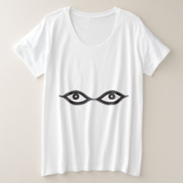 Zipper Eyes Grote Maat T-shirt