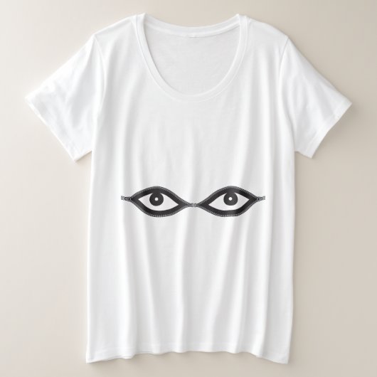 Zipper Eyes Grote Maat T-shirt (Design voorkant)