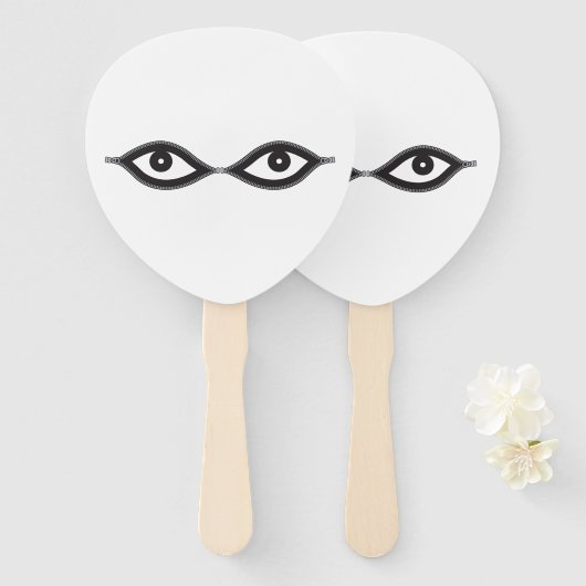 Zipper Eyes Handwaaier (Voorkant en achterkant)