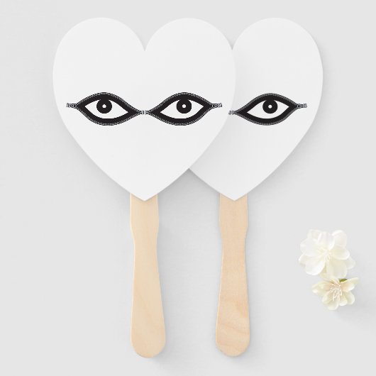 Zipper Eyes Handwaaier (Voorkant en achterkant)
