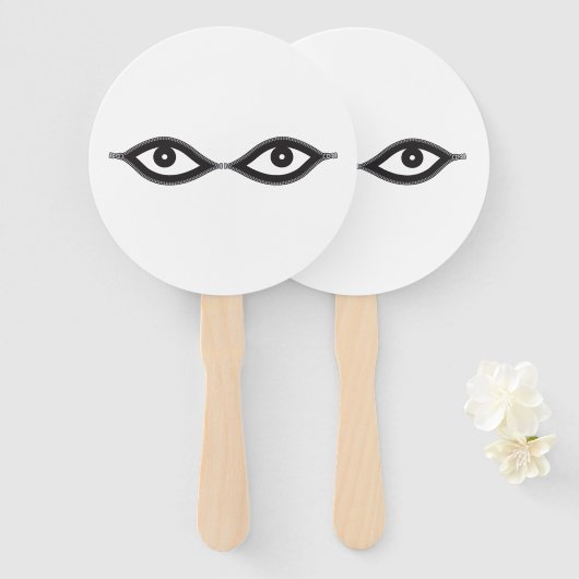 Zipper Eyes Handwaaier (Voorkant en achterkant)