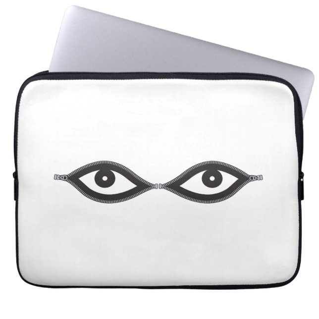 Zipper Eyes Laptop Sleeve (Voorkant)