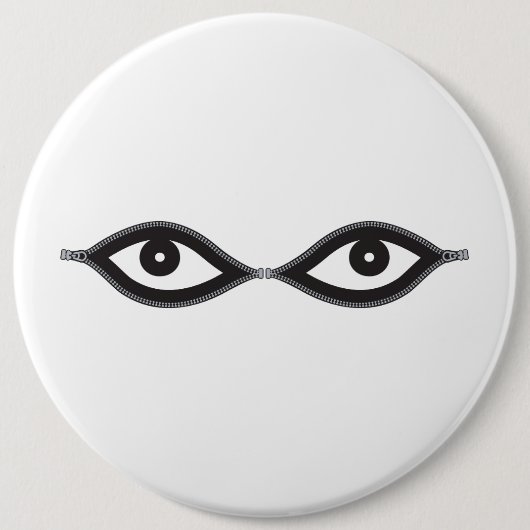 Zipper Eyes Ronde Button 6,0 Cm (Voorkant)